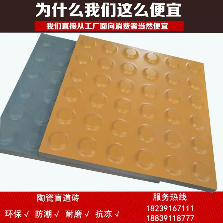 江苏众光盲道砖300地铁用防滑耐污染盲道地砖