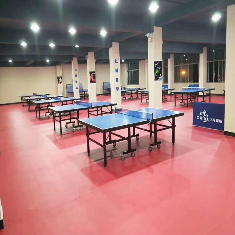 供应乒乓球馆地胶价格 pvc弹性地板