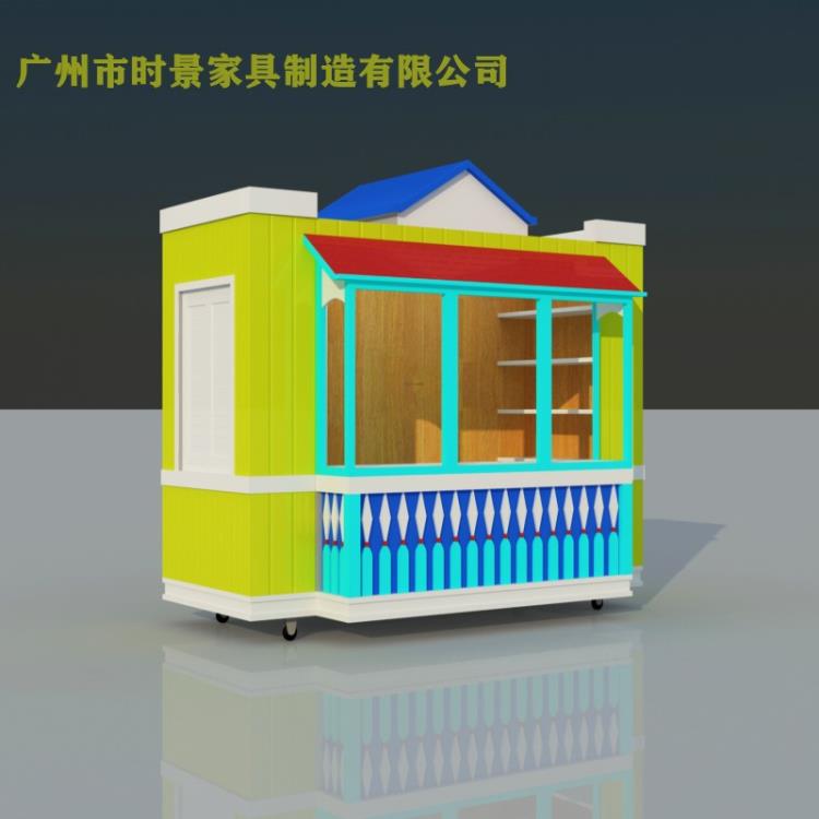 移动式售货车 游乐园售货车 木制售货车