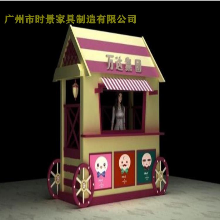 售货车 实木售货车 木质手推车